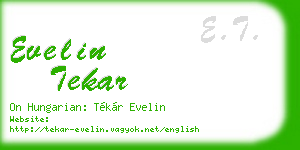 evelin tekar business card